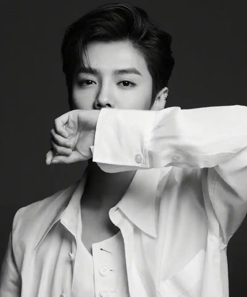 这组大片中,鹿晗穿着简约的白衬衫,搭配黑色长裤和皮鞋,展现出时尚又