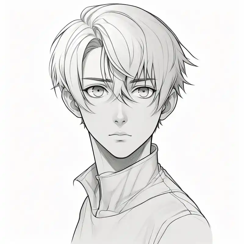 96 寸头男生黑白素描头像 94 探索黑白之间的艺术韵味,以细腻的