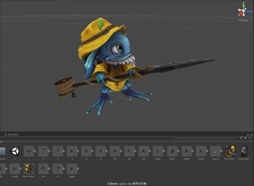 lol英雄联盟潮汐海灵菲兹海牛猎手小鱼人带动作模型