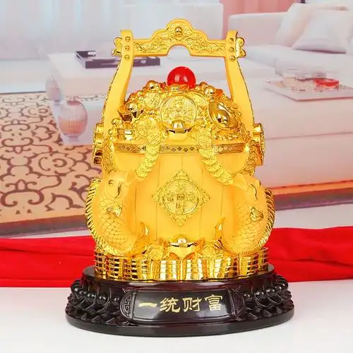 宝摆件开业乔迁天天招财进宝工艺礼品客厅装饰吉祥物聚宝盆金元