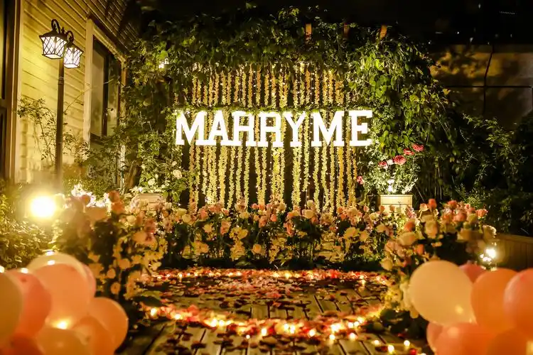 轻奢户外露台浪漫求婚策划_婚礼策划/婚庆布置 - 星阑婚礼