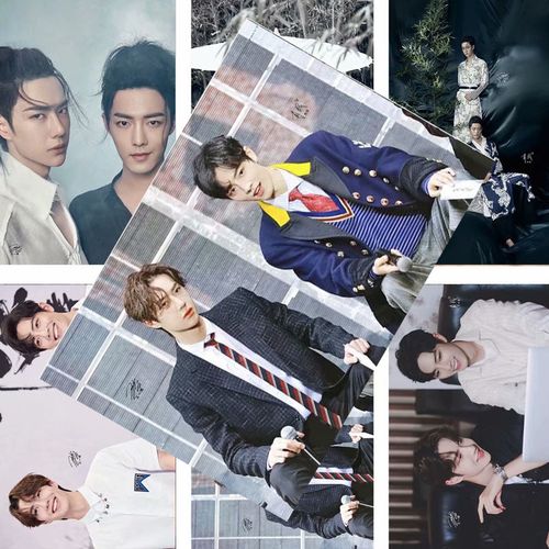 博君一肖王一博肖战海报明星高清宿舍墙贴周边大壁纸cp粉挂画收藏