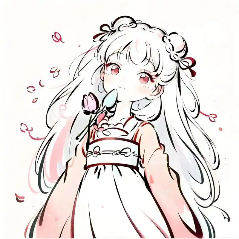 古风极简头像|桃花少女