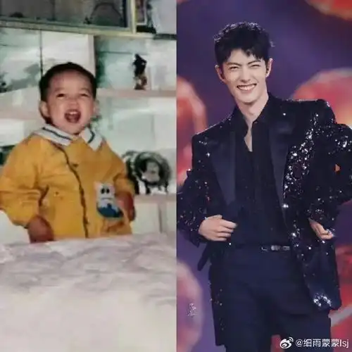 看了一组肖战小时候的照片,这眉眼,从小到大都没怎么变过[大笑]#肖战