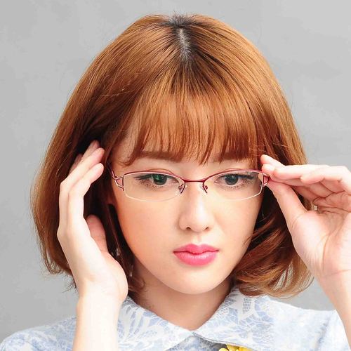 近视尚盾女士半框近视眼眼镜架眼镜眼睛镜框镜架眼镜架