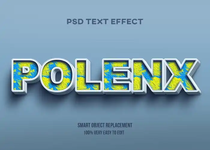 60款炫彩3d立体logo海报标题特效字体设计ps样机素材3dtexteffect