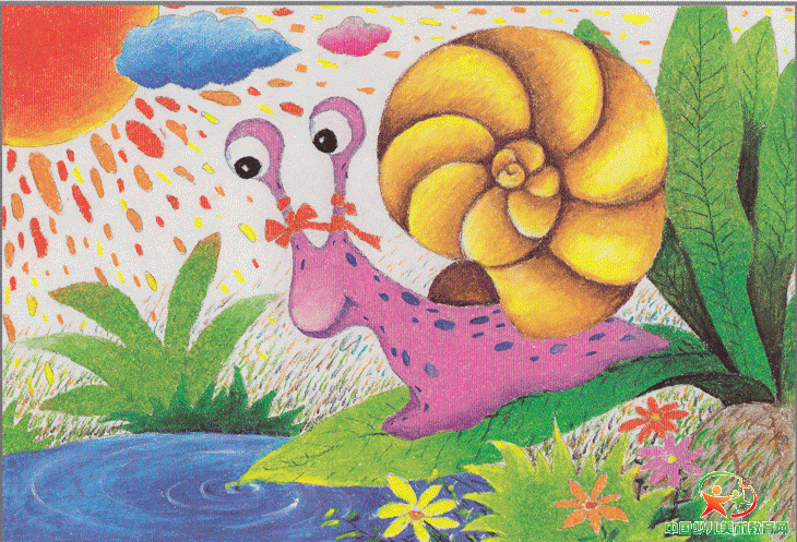 油画棒--蜗牛/油画棒_中国少儿美术教育网