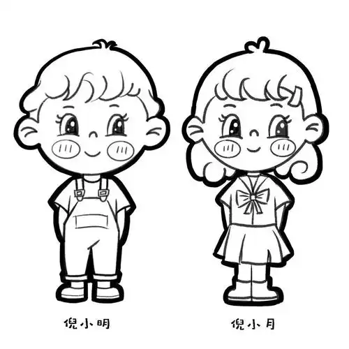 儿童画人物形象原创