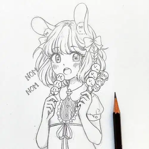 美少女简笔画公主可爱脸