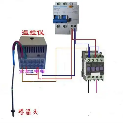 求单点温控器和中间继电器的几种控制方式与接线?