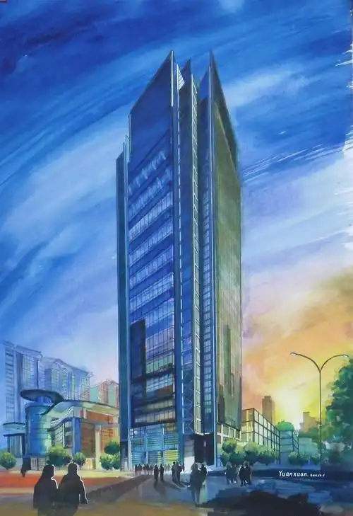 手绘建筑效果图
