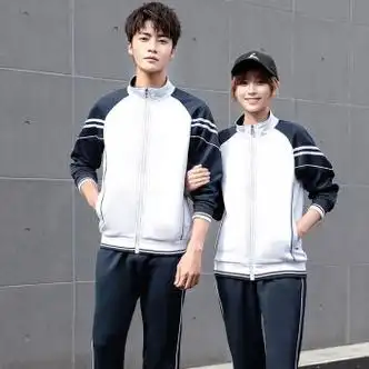 迪贯高个子女装170175套装春秋季初中高中学生荧光绿校服班服男女运