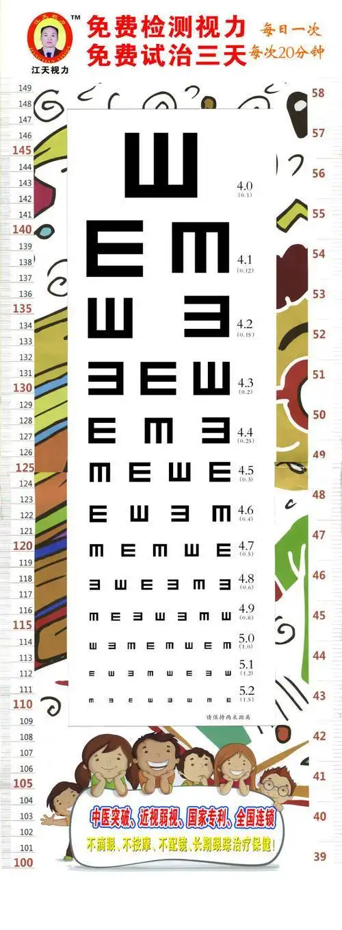 视力表卡通简笔画