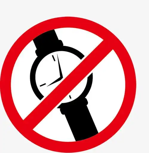 红色禁止戴手表图案