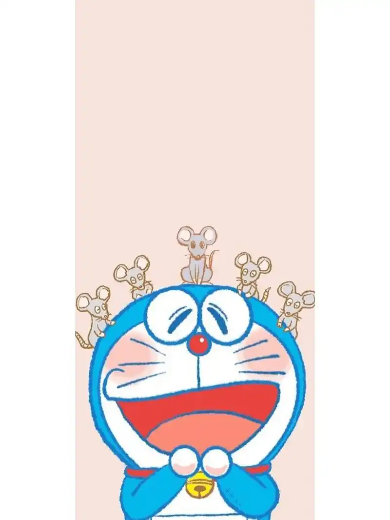 哆啦a梦壁纸,哆啦a梦与老鼠 绘图:哆啦的博物馆7015谢诗yi #哆啦a