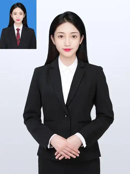 职场半身职业照标配正装照ps合成