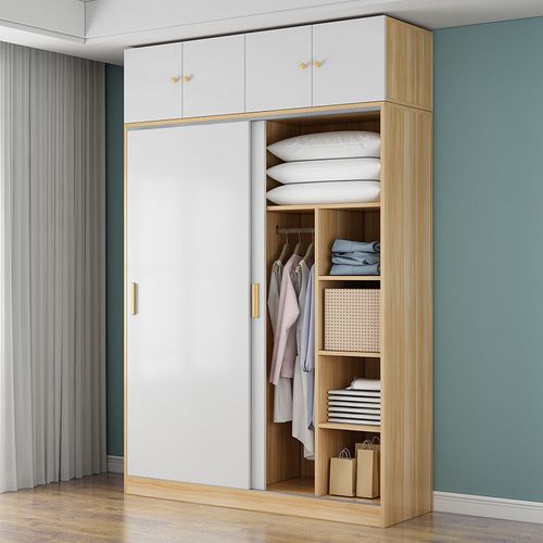 生态同款通用现代衣柜推拉门柜子卧室简约家用实木板式收纳储物移门大