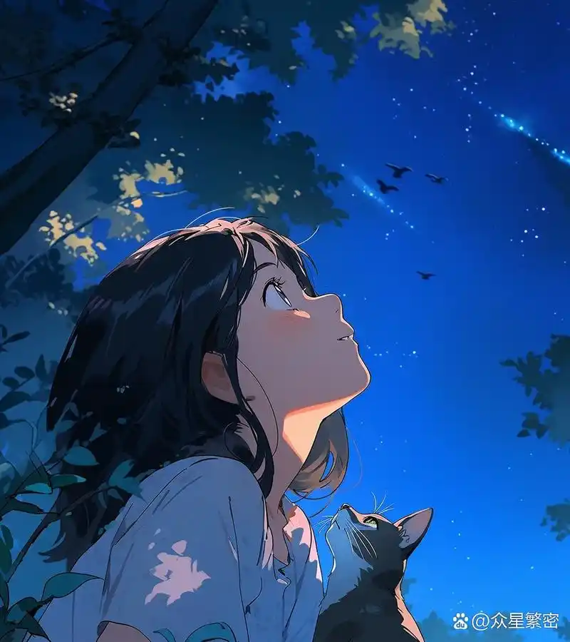 简约女生头像 i 追光的女孩 超治愈系追光女头,蓝色系,治愈系, 还记得