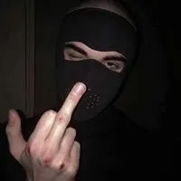 高清黑衣蒙面人微信头像点击鼠标右键下载