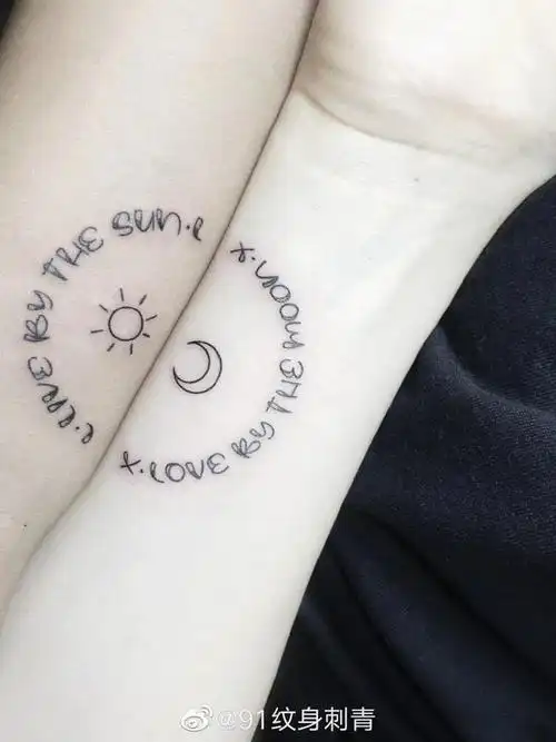 情侣纹身_纹身图案手稿图片_成虎的纹身作品集