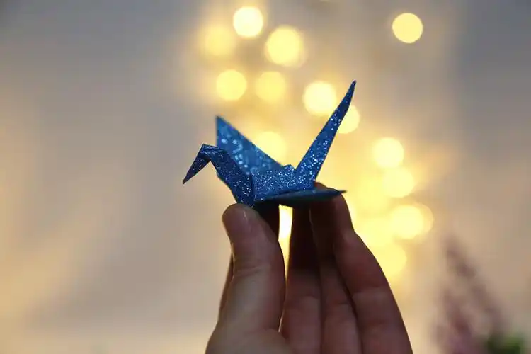 千纸鹤折纸成品 千纸鹤成品材料色手工折纸彩色儿童学生创意礼品同学