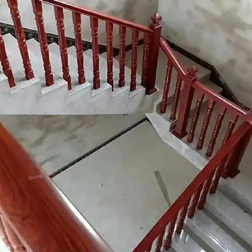 欧式家用铝合金楼梯扶手 质坚铝材 复式别墅扶手 定制靠墙走廊楼梯