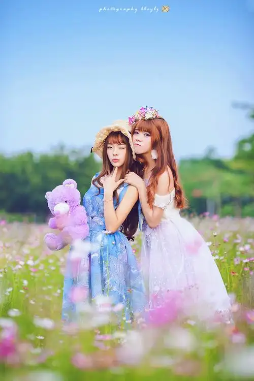 充满仙气的闺蜜照.