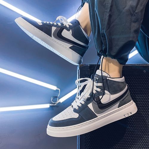 高帮鞋男板鞋空军一号潮流百搭休闲运动鞋aj潮鞋2022春季新款男鞋