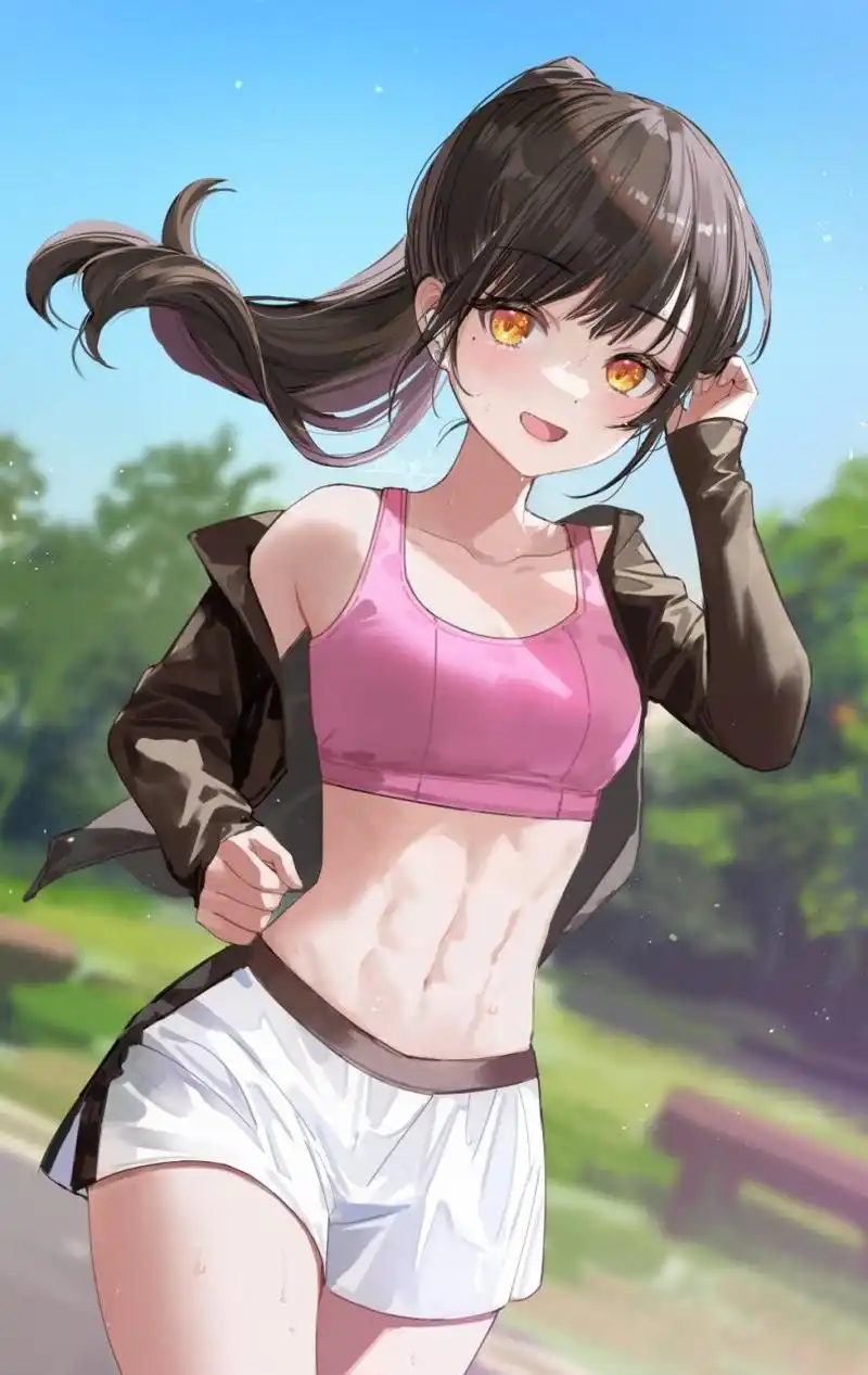 二次元# 有明显腹肌的女孩子,感觉有些奇怪啊[捂脸]