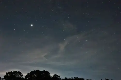 星空黑夜路灯乡下星空宁静星辰星星