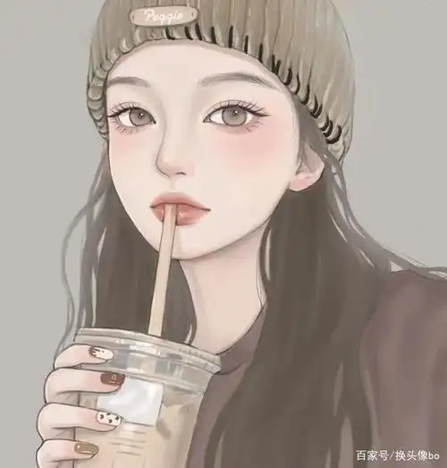 可爱的女生手绘头像