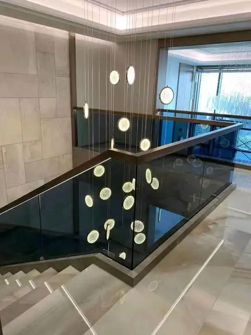 框玻璃扶手轨道地槽碳钢护栏卡槽栏杆楼梯玻璃预埋u型槽 实木卡槽扶手