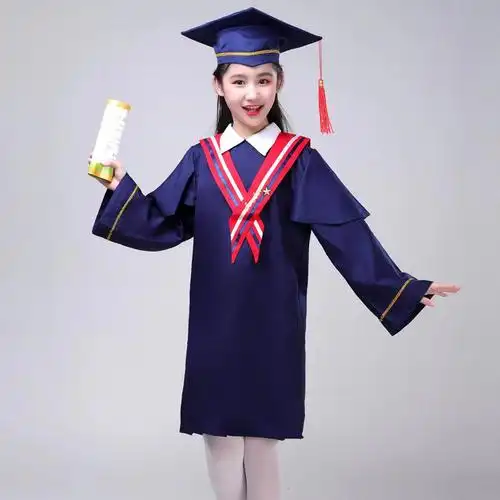 儿童博士服小学生幼儿园博士服学士服博士帽毕业拍照服装礼服套装
