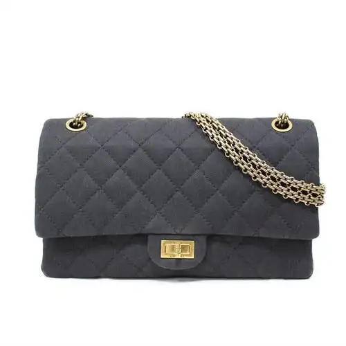 chanel/香奈儿2.55 牛仔布链条单肩包【a级已使用】