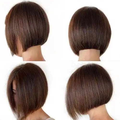 层次短发直发波波头满头烫卷发不论年龄大小都适合请收藏