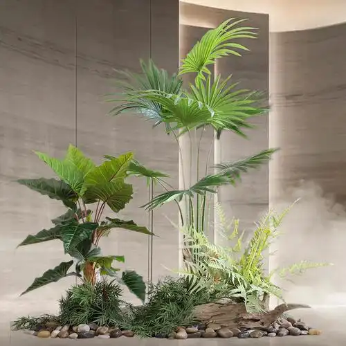 仿真绿植室内大型植物造景落地盆栽棕榈葵楼梯下景观盆景装饰摆件