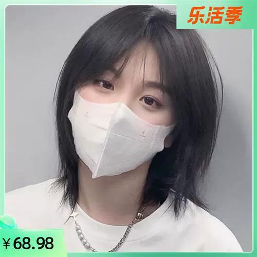 假发女短发2021年新款时尚日常锁骨发狼尾鲻鱼头波波减龄全头套式