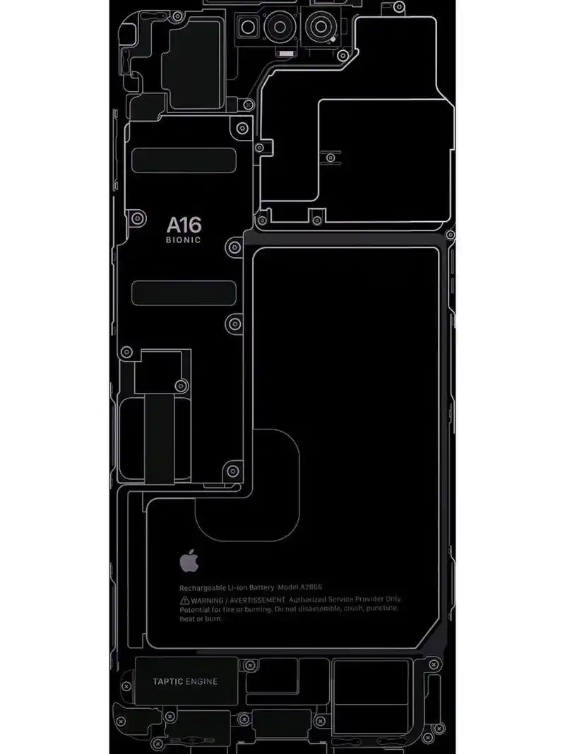 iphone14pro内部结构透视高清壁纸 喜欢这个调调吗来关注我私信转发