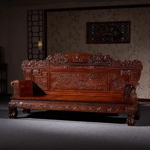 琪梦红木家具非洲酸枝木厚重麒麟沙发十三套中式古典沙发客厅实木家具