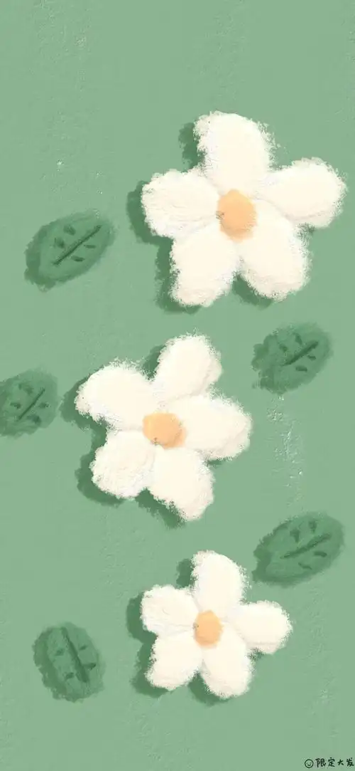 渐变纯色/手绘动物/聊天背景/小清新ins/花朵插画/锁屏壁纸/可爱套图