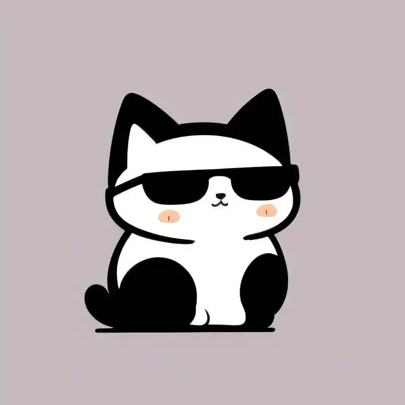 06超帅线条小猫头像02