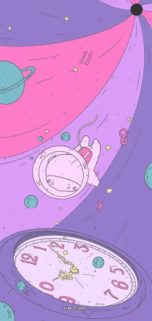 粉紫色梦幻壁纸 图源画师cuna 插画壁纸超仙壁纸少女心壁纸手绘