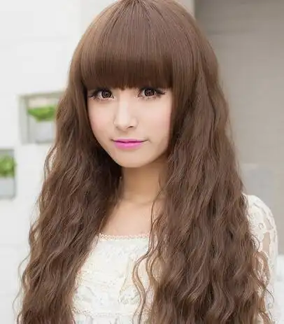 中长发玉米烫发发型图片女生烫发这样扎很洋气