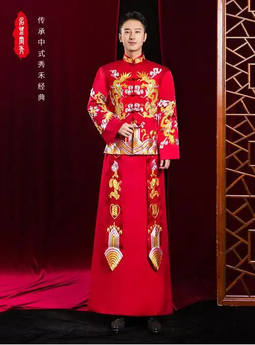 男款秀禾服2020新款结婚男礼服中式嫁衣敬酒服出门服龙凤褂秀和冬