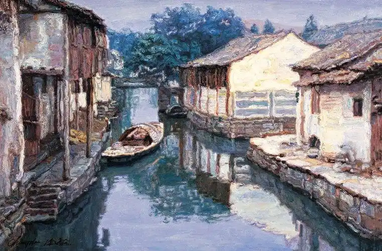 浪漫江南——陈逸飞风景油画欣赏