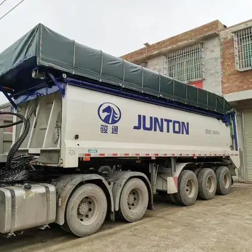 鸿佳源渣土车密闭加盖渣土车伸缩篷布