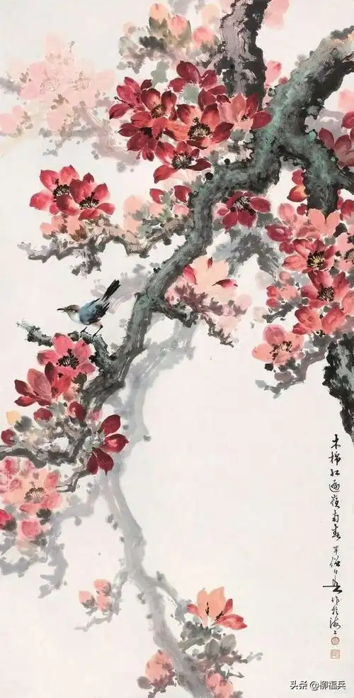 名家花鸟画《木棉花》欣赏_网易订阅