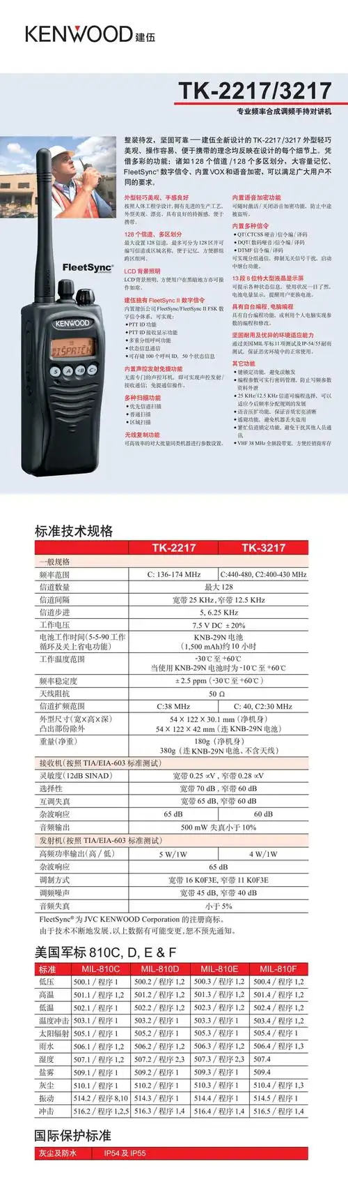 建伍tk22173217对讲机