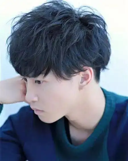 男生空气感短发烫发层次纹理碎发短发