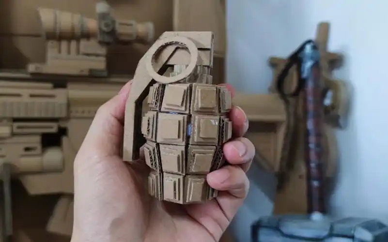 活动  纸板手工,手雷制作教程